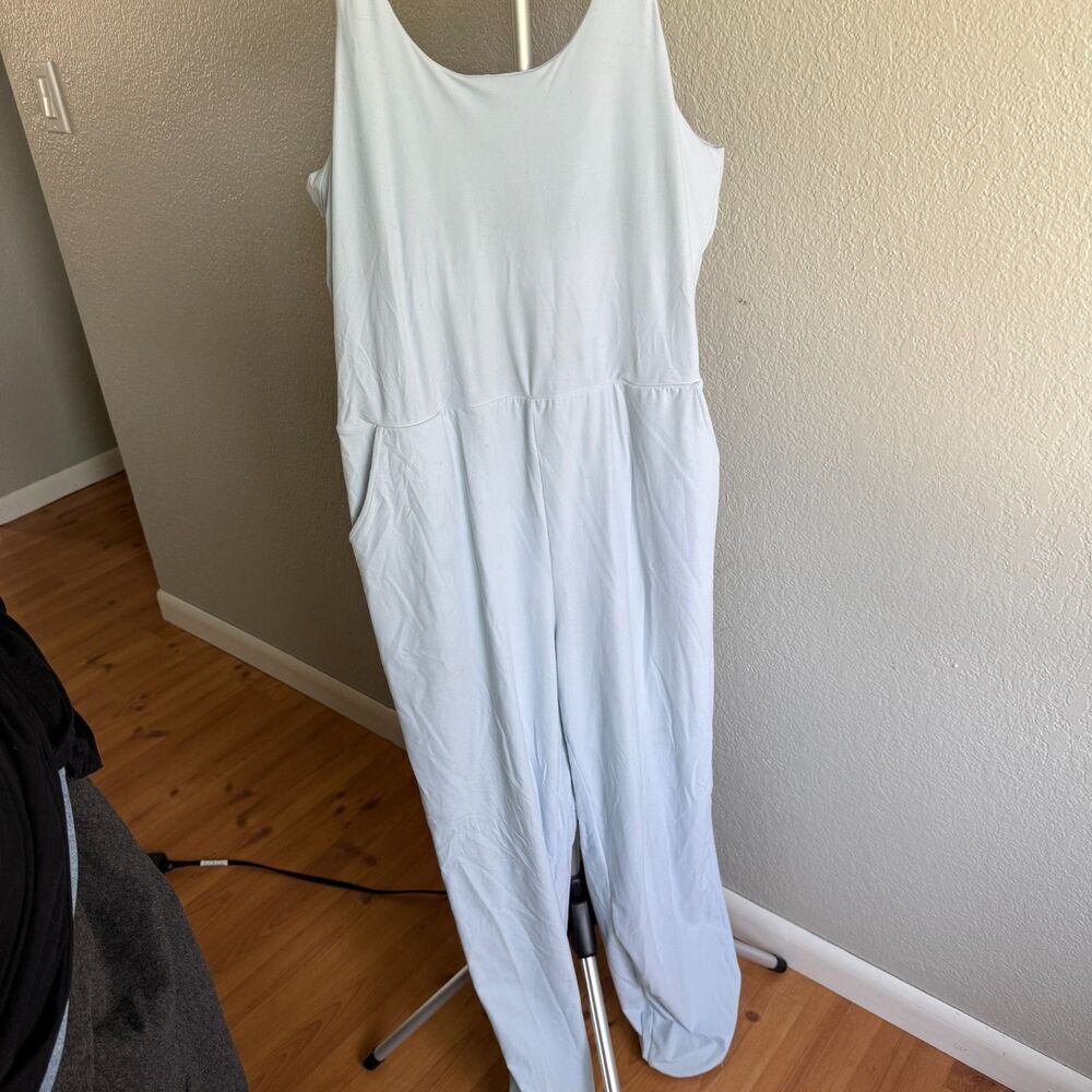 Zyia Pacific Blue Hermosa Soft Cozy Jumpsuit Romper Exercise Workout Size Large - Picture 2 of 7
